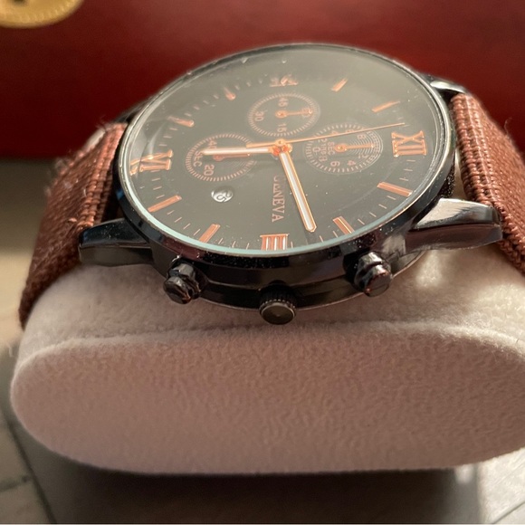 Geneva Black and Brown Watch - Picture 2 of 4